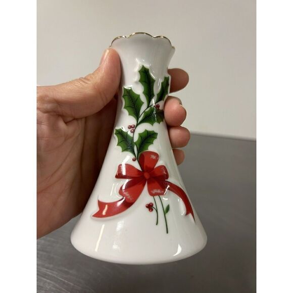 🌼5for$25🌼Vintage Christmas Japanese Fine Porcelain Candleholders Gold Trim - Picture 5 of 7